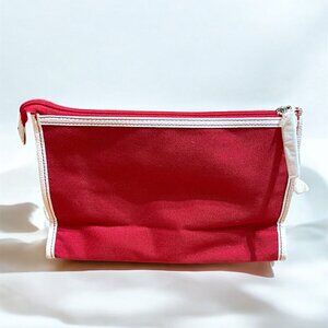 NWOT ESTEE LAUDER cosmetic bag red/white